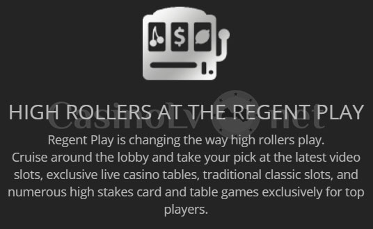 Tiešsaistes kazino Regent Play mērķis ir apkalpot VIP spēlētājus