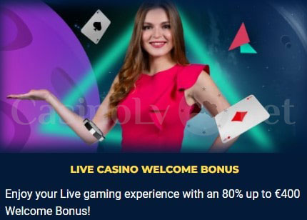 Jupi Casino: 80 % bonuss līdz 400 €