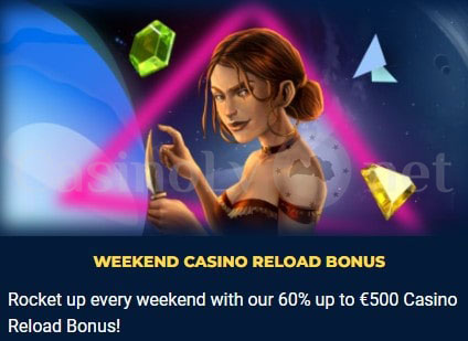 Jupi Casino: Nedēļas nogales pārlādēšanas bonuss