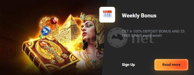 Nedēļas bonuss BBBet Casino