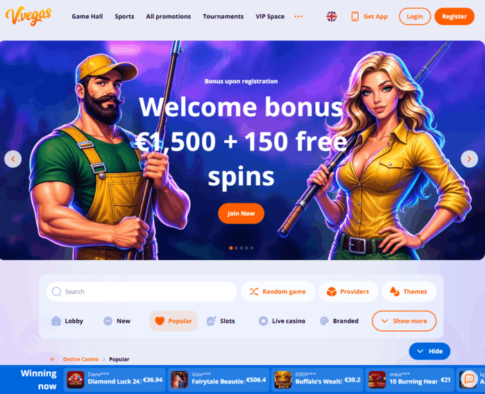 Oficiālā Vulkan Vegas kazino vietne
