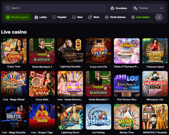 Live Verde Casino dabiskā vide