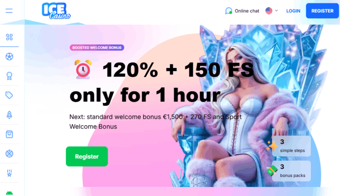 Oficiālā Ice Casino vietne