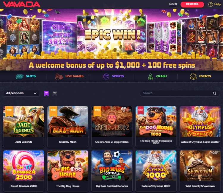 Oficiālā vietne Vavada Casino