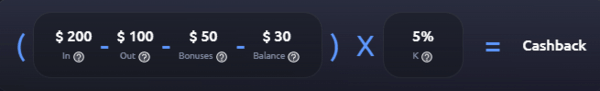 Vegasy Casino Cashback