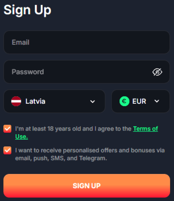 Reģistrācija Beef Casino